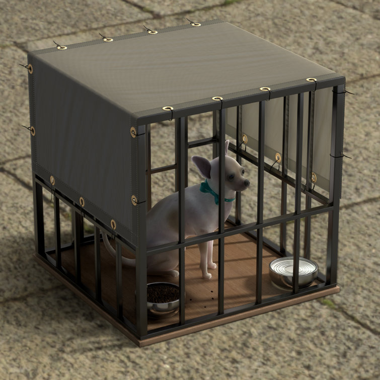 Dog kennel sun shade sale